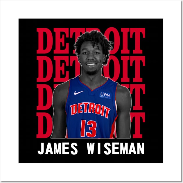 Detroit Pistons James Wiseman 13 Wall Art by Thejockandnerd